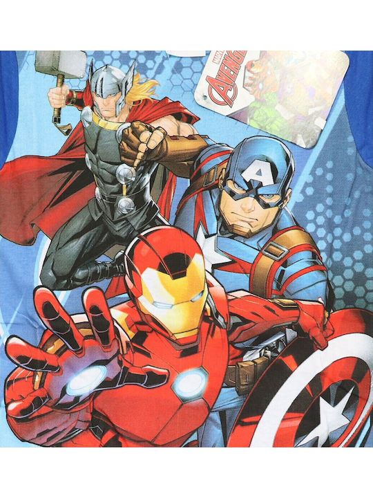 Marvel Παιδική Πιτζάμα Καλοκαιρινή Μπλε