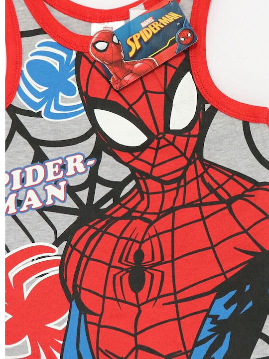 Marvel Παιδική Πιτζάμα Καλοκαιρινή Κόκκινη Marvel Παιδική Πιτζάμα Καλοκαιρινή Κόκκινη