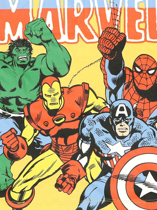 Marvel Παιδική Πιτζάμα Καλοκαιρινή Κίτρινη