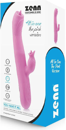 Zenn Δονητής Rabbit 23cm Ροζ