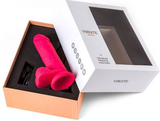 Virgite Realistic Vibrator cu Telecomandă Roz