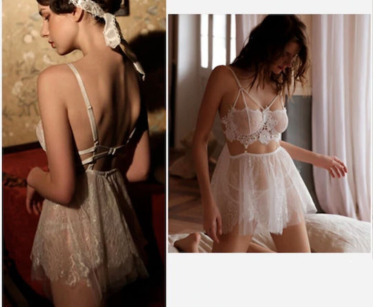 La Lolita Amsterdam Set Sexy Nightgown with Lace and Transparency Pink