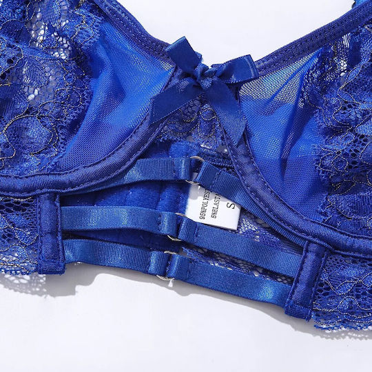 La Lolita Amsterdam Sexy Σετ Εσωρούχων με Δαντέλα Μπλε