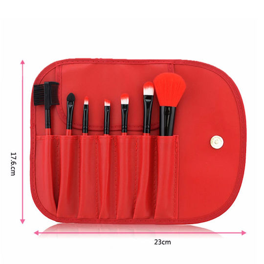 Professional Set with Makeup Brushes made of Synthetic Hair 7pcs