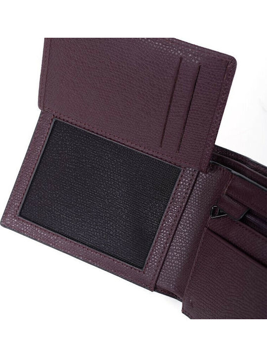 Кожен Мъжки Портфейл с RFID Бордо
