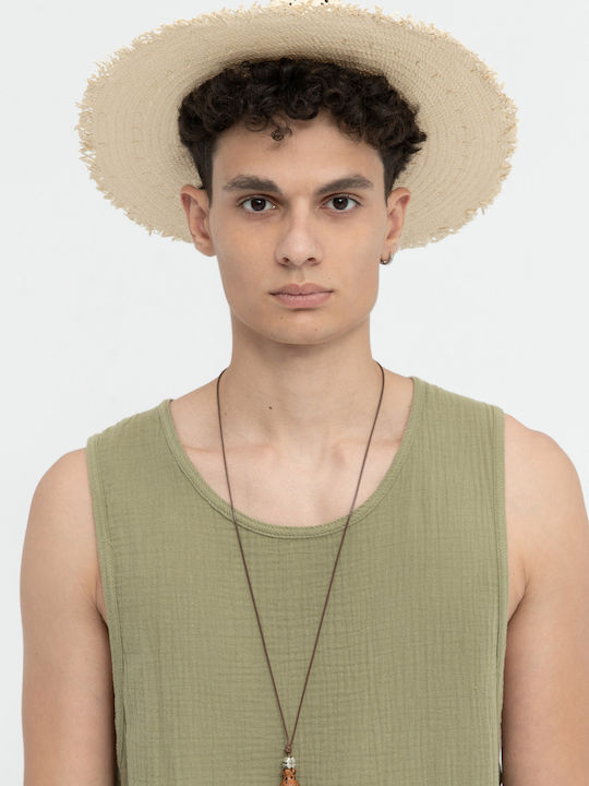 Aristoteli Bitsiani Men's Hat Fedora Beige