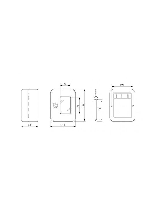 Thirard Metallic Wall Key Hook With Lock 1 Hook 118x152cm