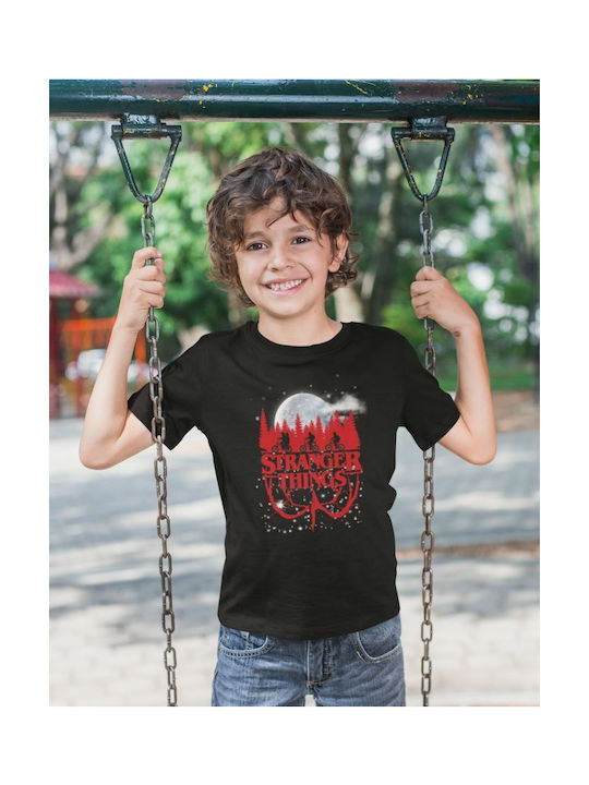 TKT Stranger Things Παιδικό T-shirt Μαύρο