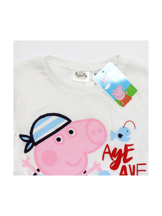 Peppa Pig Tricou pentru copii Alb