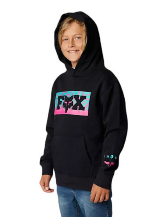 Fox Kids Sweatshirt with Hood and Pocket Black YOUTH