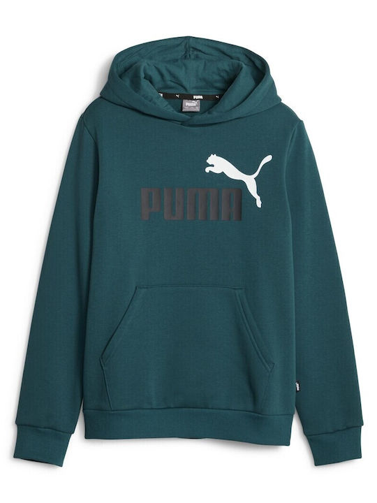 Puma Kinder Sweatshirt mit Kapuze Grün ESS 2