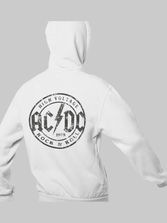 Kinder-Sweatshirt mit Kapuze und Taschen Weiß