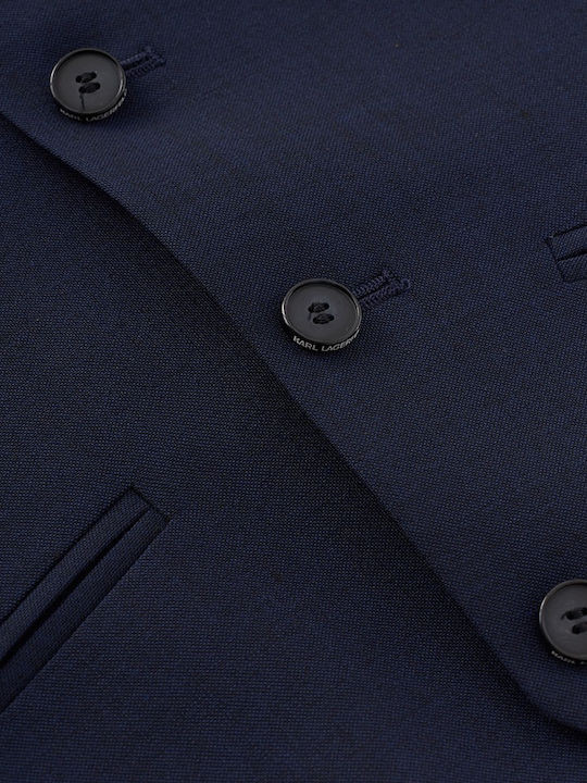 Drive Men's Suit with Vest Blue