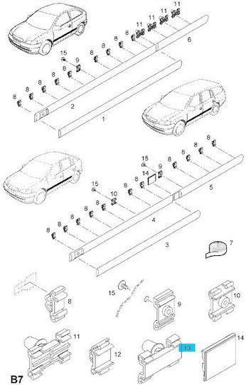 Opel Car Plastic Clip