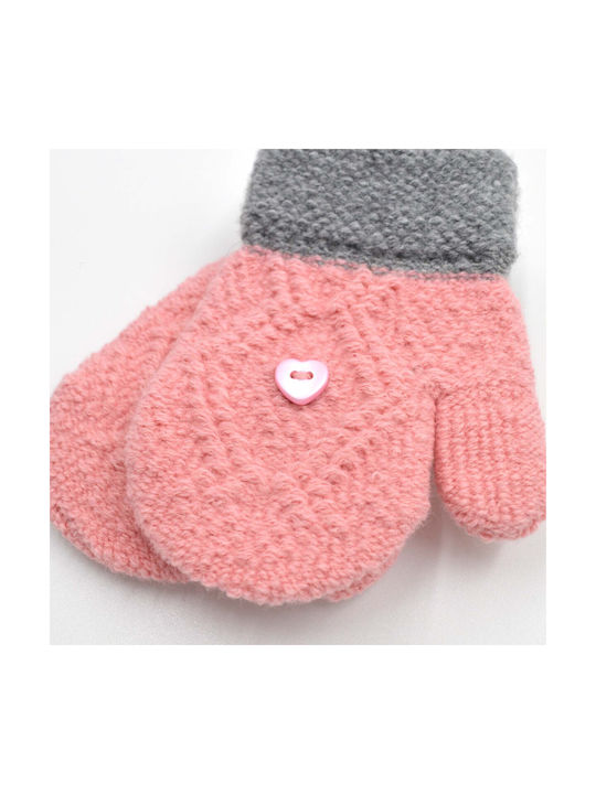 Extan Bebe Knitted Kids MIttens Pink