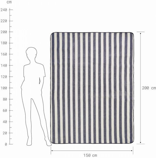 Butlers Κουβέρτα Πικ Νικ 150x150cm σε Μπλε χρώμα