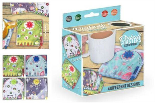 Blue Sky Studios Wooden Coasters Blue 4 Pieces