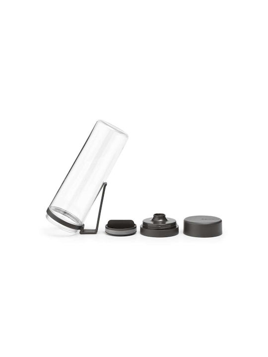 Brabantia Μπουκάλι Νερού Γυάλινο με Βιδωτό Καπάκι Γκρι 500ml