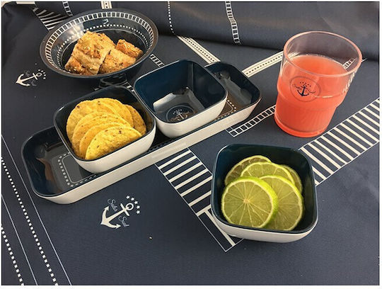 Marine Business Πλαστική Ορντεβιέρα 3 Θέσεων Μπλε Ø27cm Π9xΜ27cm 4τμχ