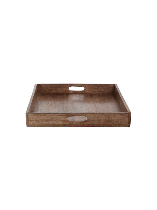 Butlers Lemnos Pătrat Tavă de Servire cu Mânere în Culoare Maro 38x38cm 1buc