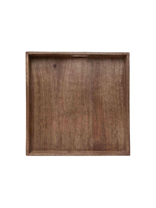 Butlers Lemnos Pătrat Tavă de Servire cu Mânere în Culoare Maro 38x38cm 1buc