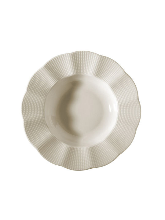 Beige Porcelain Dinnerware Set 24pcs