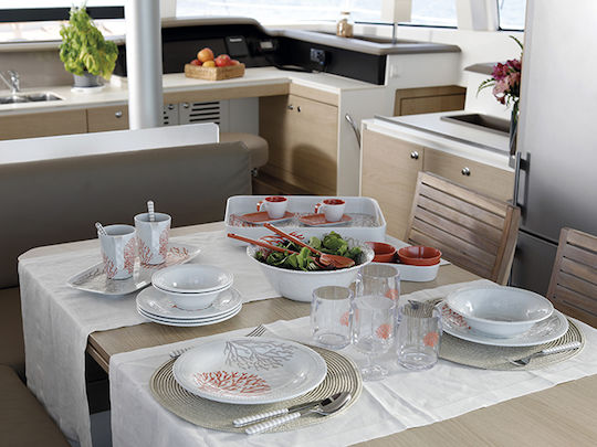 Marine Business Melamine Salad Bowl with Salad Spoons Multicolour 27.5x27.5cm 3pcs