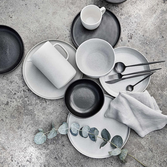 Butlers Casa Nova Serving Bowl Round Ceramic Gray with Diameter 16cm