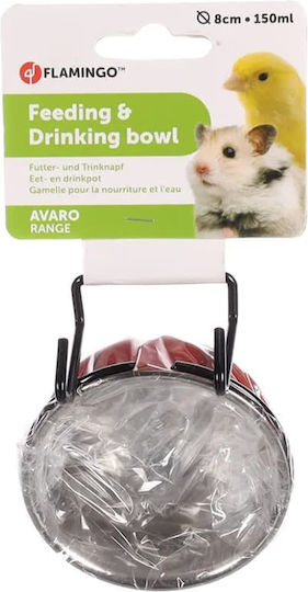 Flamingo Bird Feeder And Water Feeder For Birds In Red Colour