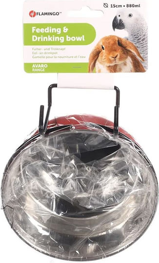 Flamingo Bird Feeder And Water Feeder For Birds In Red Colour