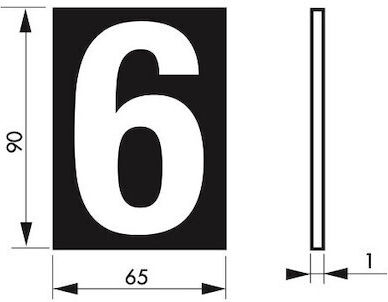 Thirard Sign with Number in Blue Color 9cm 00967186
