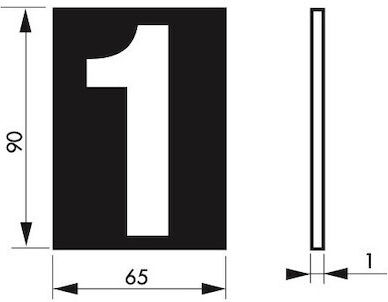 Thirard Sign with Number in Blue Color 9cm 00967181