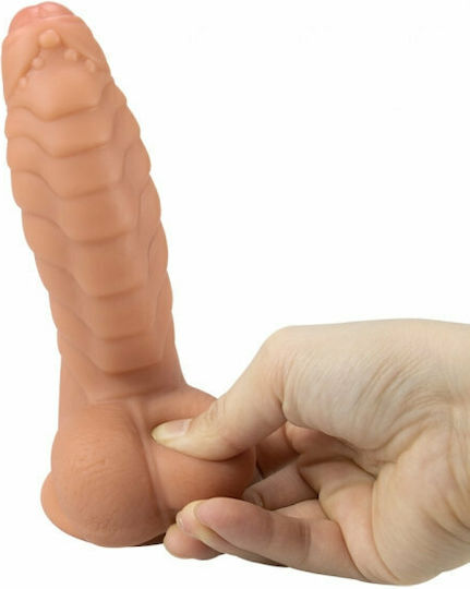 Mokko Toys Ρεαλιστικό Dildo με Όρχεις και Βεντούζα Flesh 18cm