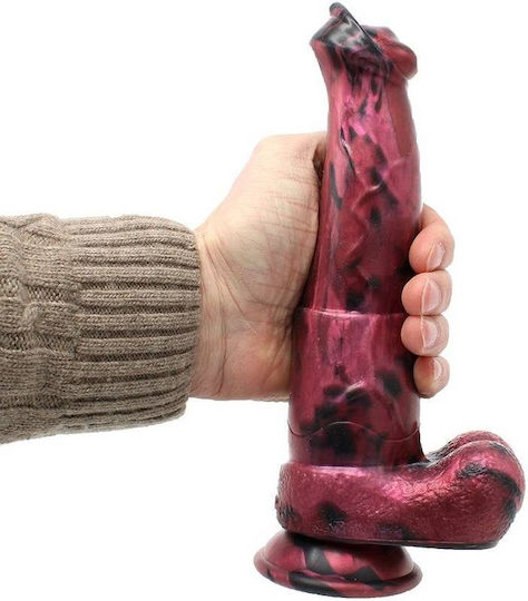 Kiotos Monstar Ρεαλιστικό Dildo με Όρχεις Κόκκινο 24.5cm