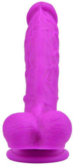 Loving Joy Silicone Dildo Realistic Dildo with Suction Cup Purple 20cm