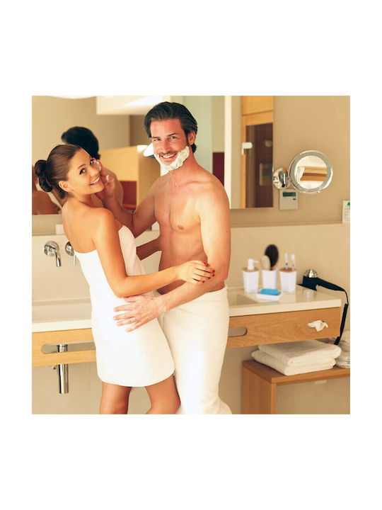 Relaxdays Badezimmer-Accessoire-Set Kunststoff Weiß 4Stück