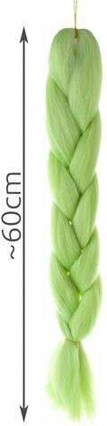 Haarteile in Grün Farbe 60cm