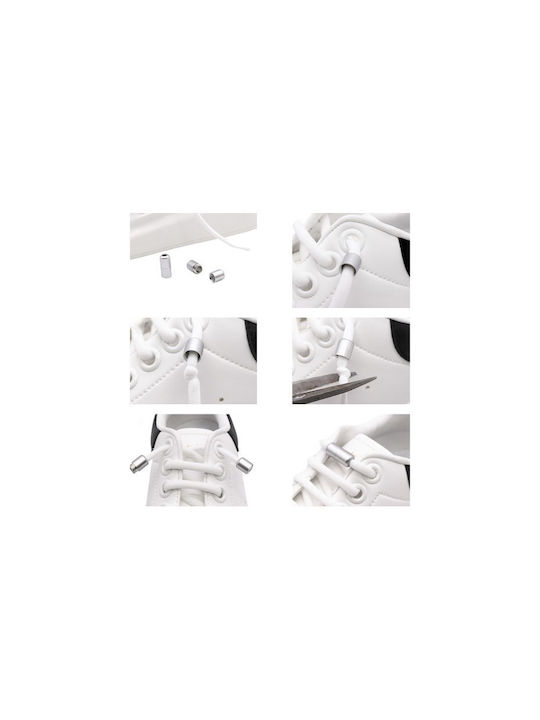 Malatec Shoelaces Elastic White 2pcs 100cm