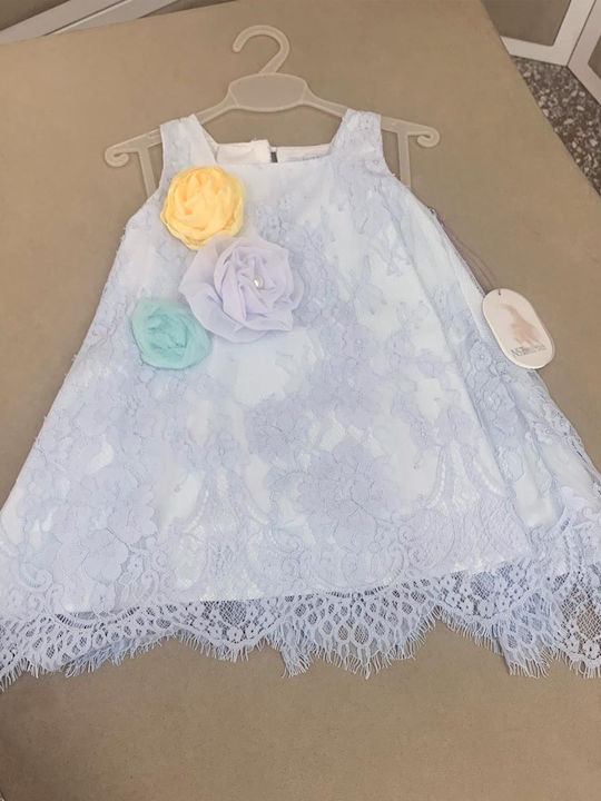Nst Nastasia Alice Rollit Coe Hellblaues Taufkleid aus Spitze