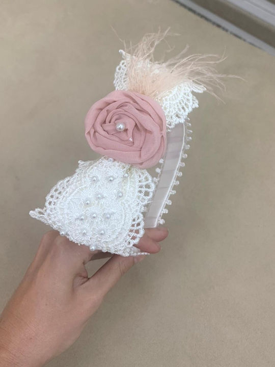 Nst Nastasia Pink Baptism Hair Accessory made of Lace