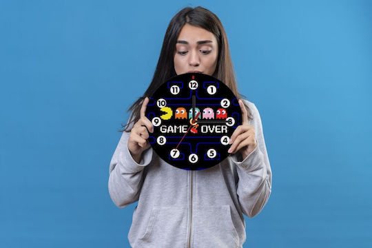 Koupakoupa Ceas De Perete Pentru Copii Gaming Din Lemn 19 Cm