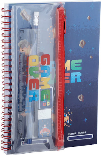 Puckator Kinder Schreibwarenset mit Bleistift, Spitzer, Radiergummi, Notizbuch, Lineal und Etui