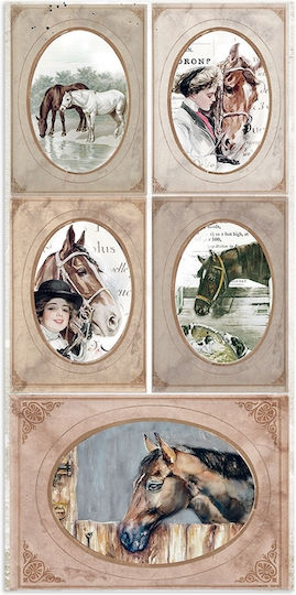 Stamperia Romantic Horses Φύλλα Scrapbooking 10 φύλλα 10τμχ