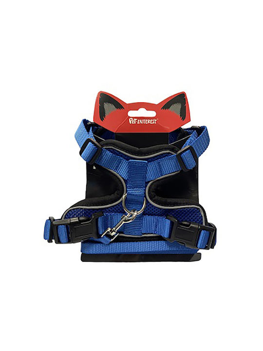 Pet Interest Cat Harness with Guide Blue