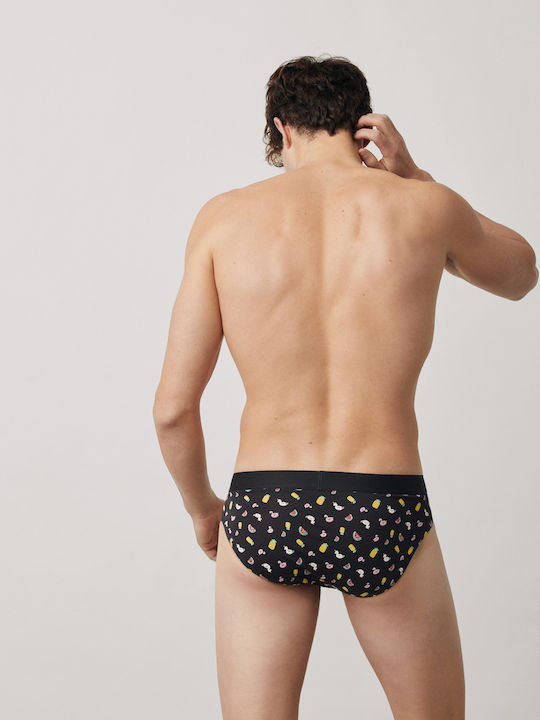 Men's Slips Multicolour with Patterns 2Pack