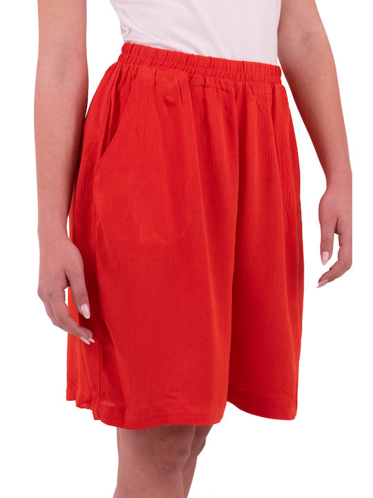 ICHI Women's High-waisted Shorts Red