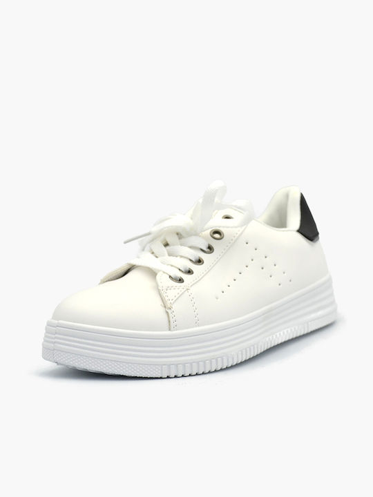 Joya Damen Flatforms Sneakers Weiß