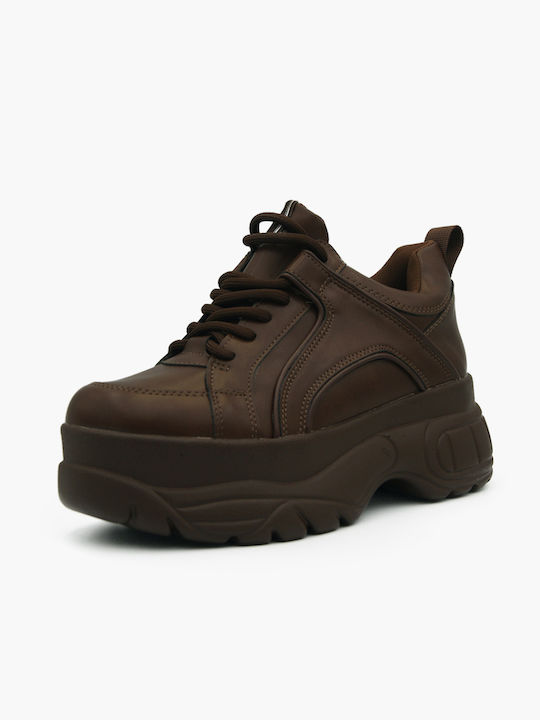 Joya Γυναικεία Chunky Sneakers Καφέ