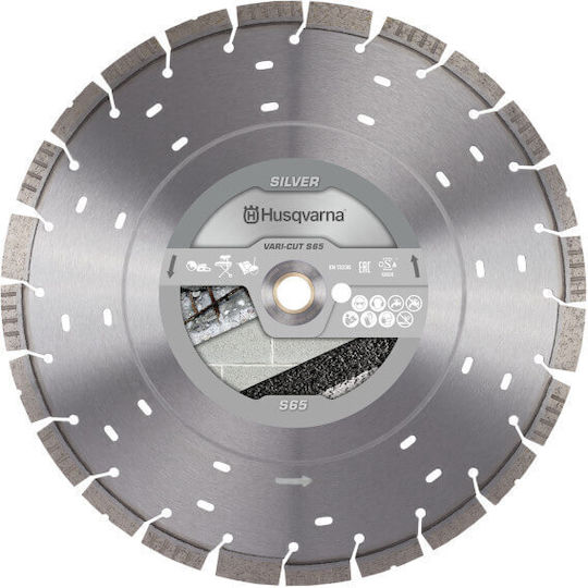 Husqvarna Vari-Cut S65 Diamond Cutting Disc Cutting Disc Construction Materials Hole Diameter 350mm 1pcs