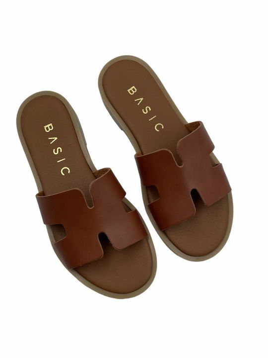 Basic Leather Women's Sandals Tabac Brown